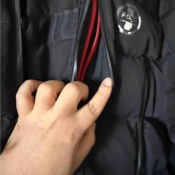 Polo by Ralph Lauren Black Quilted Puffer Coat with Hood - Picture 2 of 5